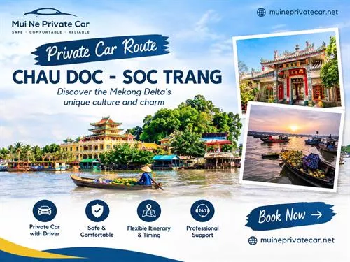 Private Car From Chau Doc To Soc Trang